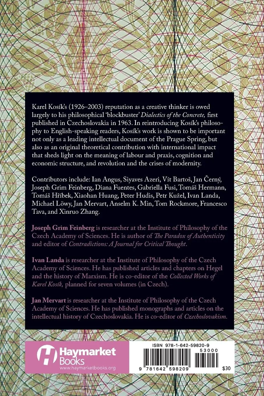 Rückseite: 9781642598209 | Karel Kosík and the Dialectics of the Concrete | Feinberg (u. a.)