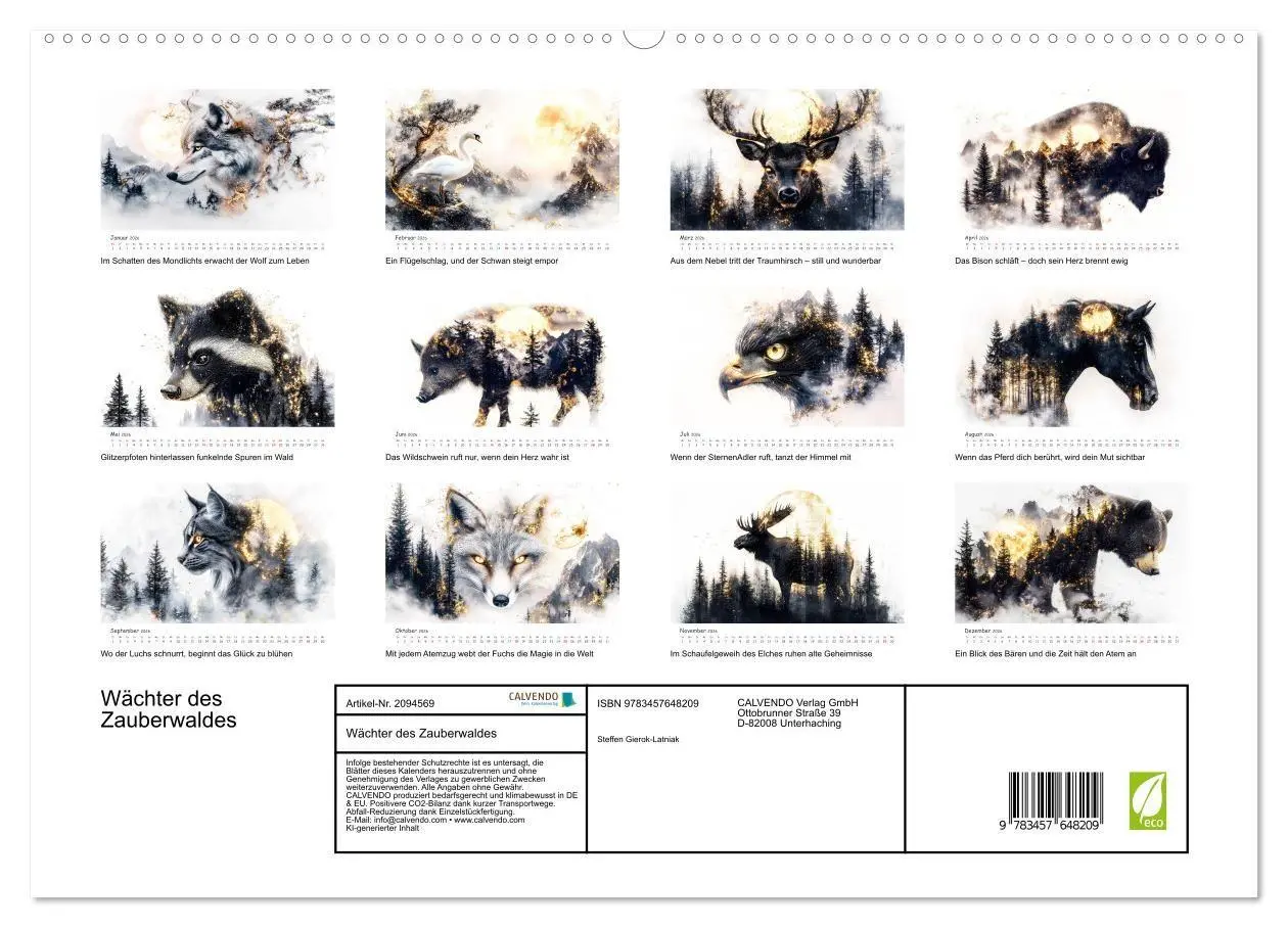 Bild: 9783457648209 | Wächter des Zauberwaldes (hochwertiger Premium Wandkalender 2026...