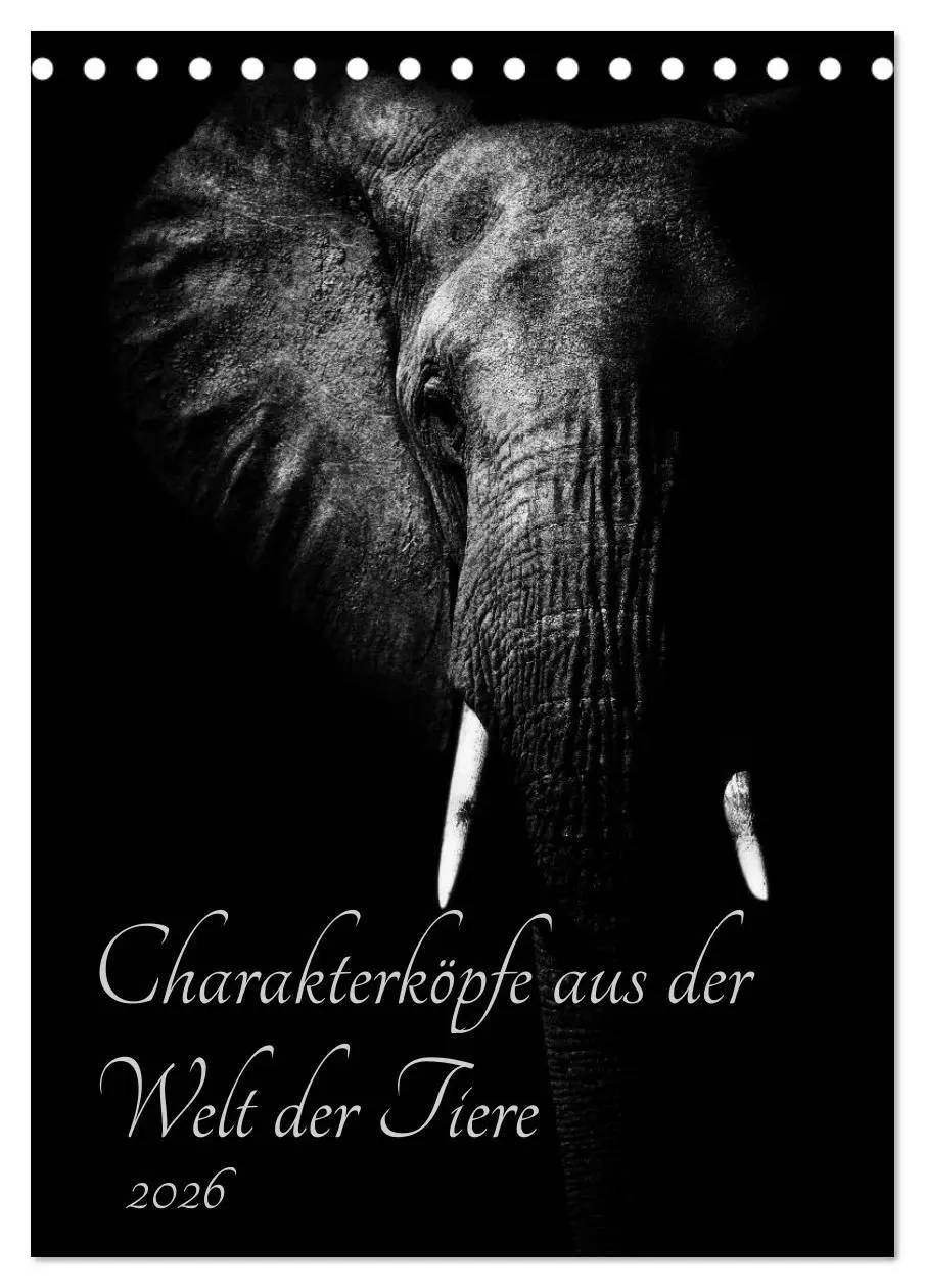 Cover: 9783516428209 | Charakterköpfe aus der Welt der Tiere (Tischkalender 2026 DIN A5...