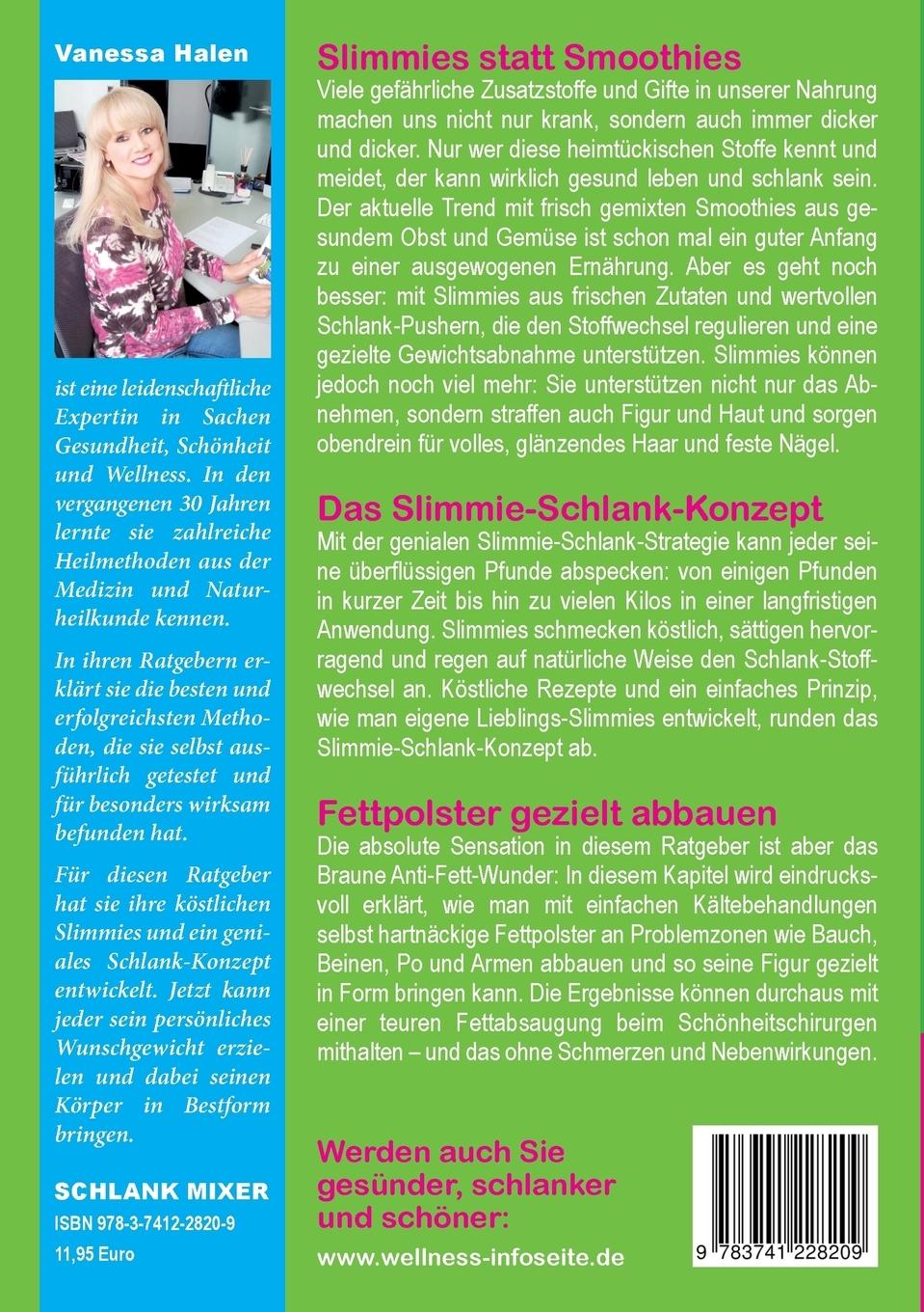 Rückseite: 9783741228209 | Schlank Mixer | Smoothie war gestern - Slimmie ist jetzt angesagt