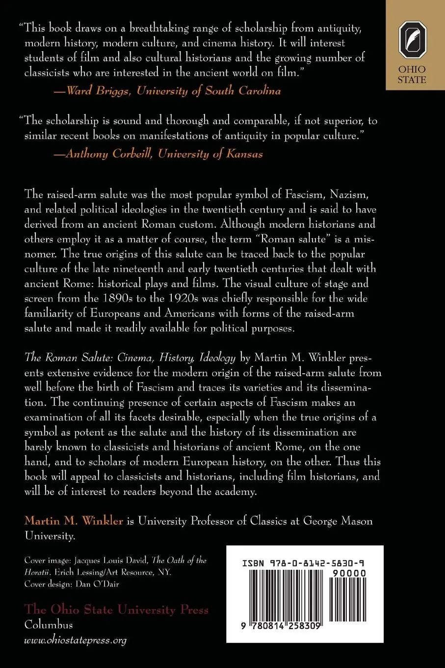 Rückseite: 9780814258309 | The Roman Salute | Cinema, History, Ideology | Martin M. Winkler
