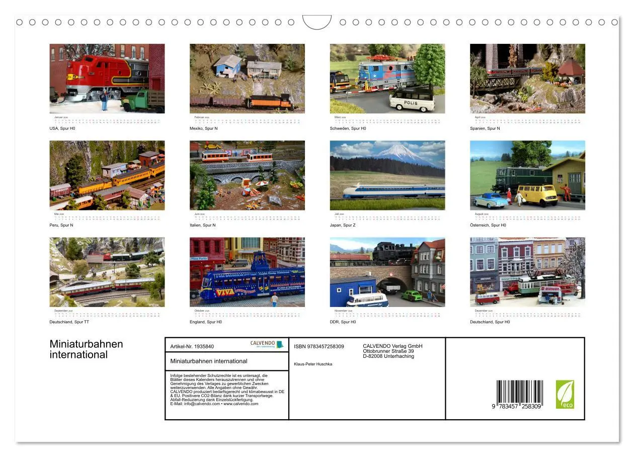 Bild: 9783457258309 | Miniaturbahnen international (Wandkalender 2026 DIN A3 quer),...