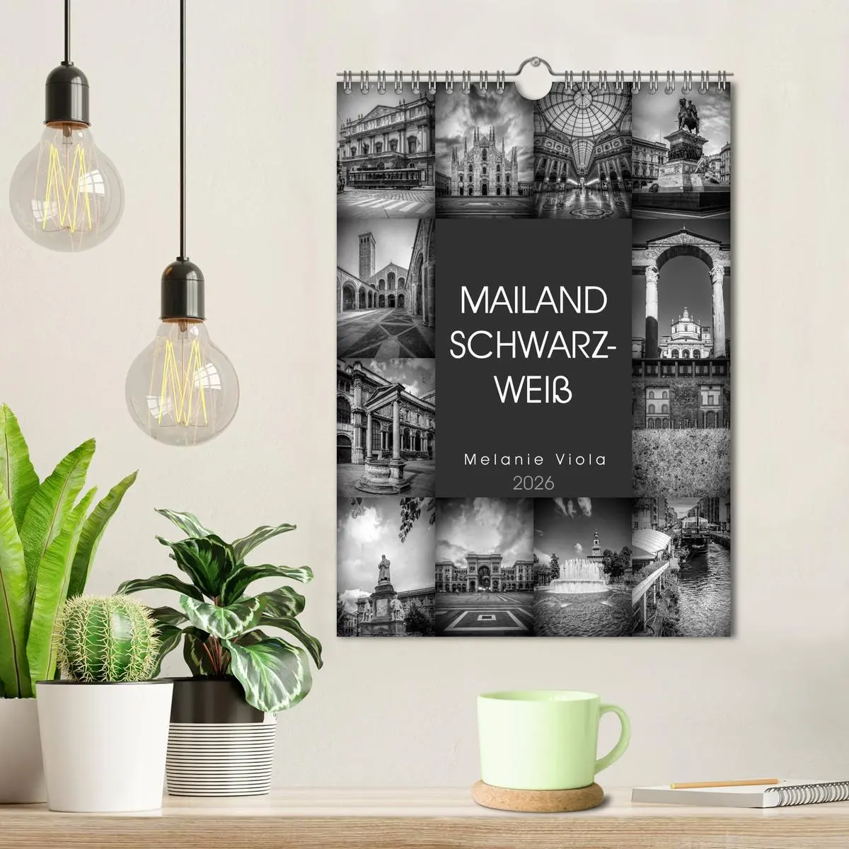Bild: 9783516418309 | MAILAND SCHWARZWEIß (Wandkalender 2026 DIN A4 hoch), CALVENDO...