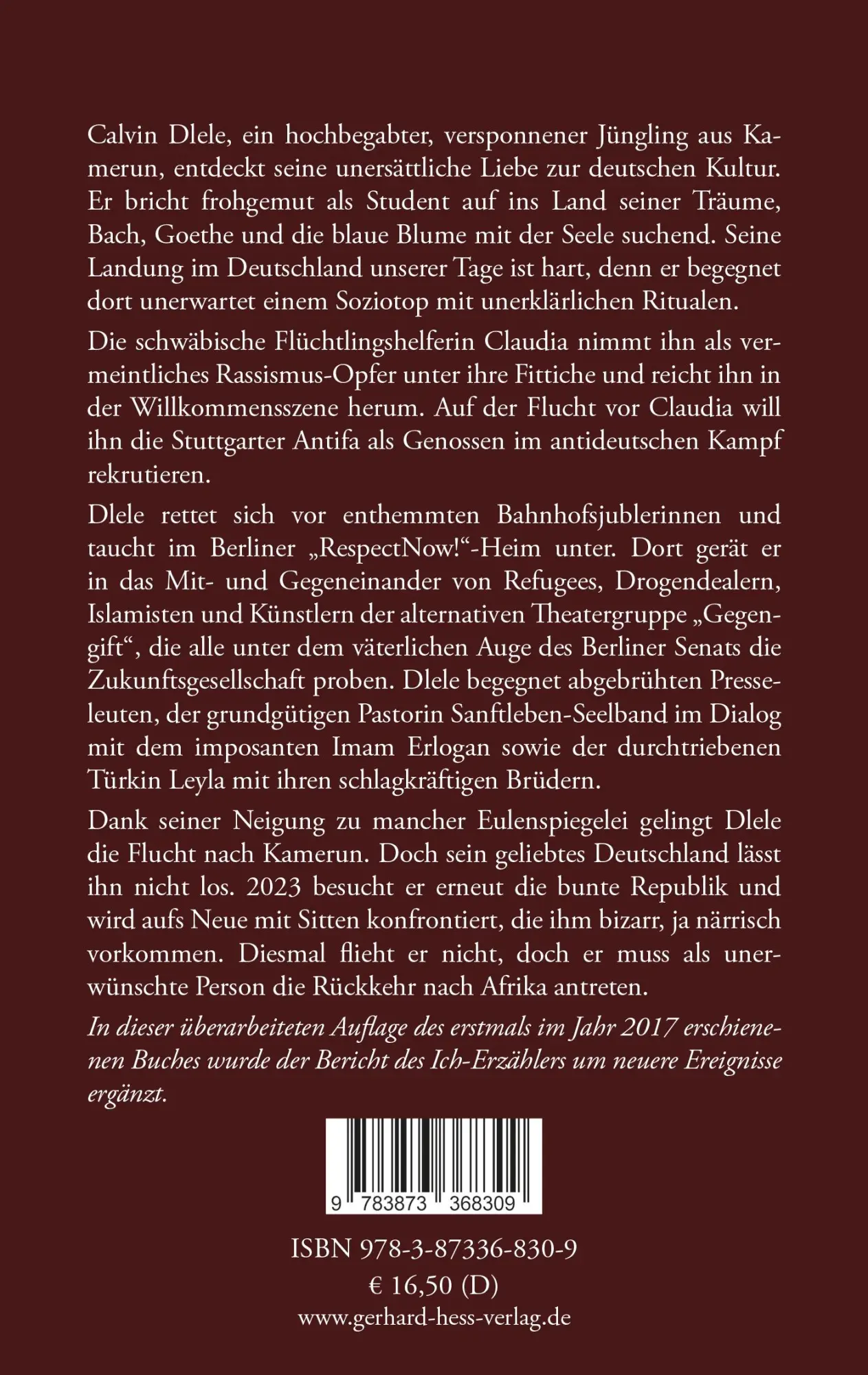 Rückseite: 9783873368309 | Deutschland - Der Wahn | Dleles Flucht nach Afrika | Reckholder | Buch