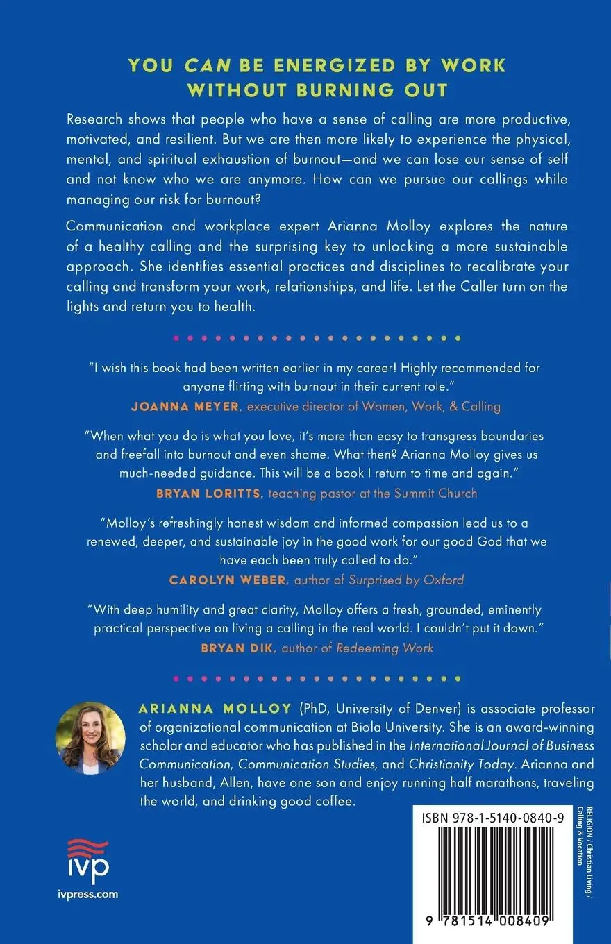 Rückseite: 9781514008409 | Healthy Calling | From Toxic Burnout to Sustainable Work | Molloy