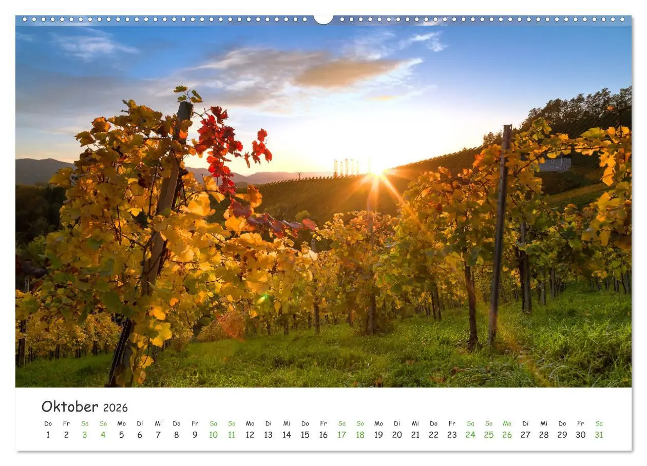 Bild: 9783457628409 | Südsteiermark365 (Wandkalender 2026 DIN A2 quer), CALVENDO...