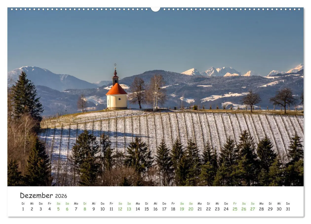 Bild: 9783457628409 | Südsteiermark365 (Wandkalender 2026 DIN A2 quer), CALVENDO...