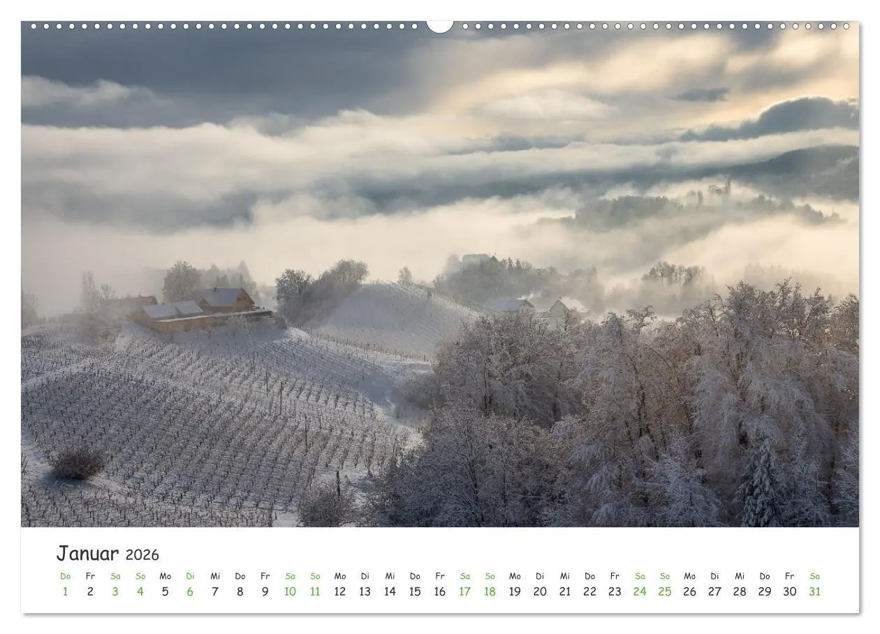 Bild: 9783457628409 | Südsteiermark365 (Wandkalender 2026 DIN A2 quer), CALVENDO...