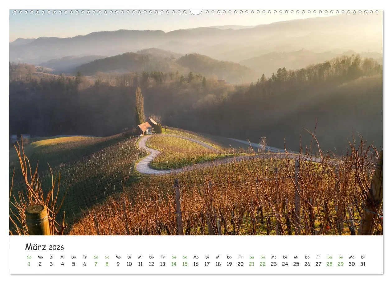 Bild: 9783457628409 | Südsteiermark365 (Wandkalender 2026 DIN A2 quer), CALVENDO...