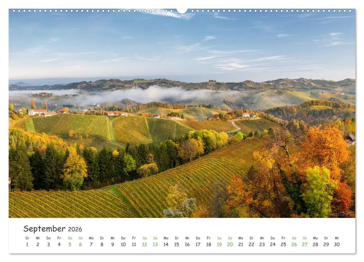 Bild: 9783457628409 | Südsteiermark365 (Wandkalender 2026 DIN A2 quer), CALVENDO...