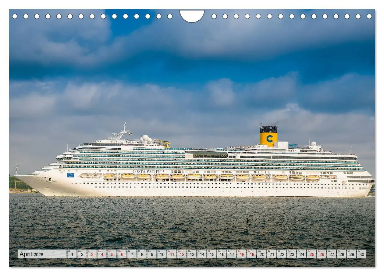 Bild: 9783457868409 | Kreuzfahrtschiffe 2026 (Wandkalender 2026 DIN A4 quer), CALVENDO...