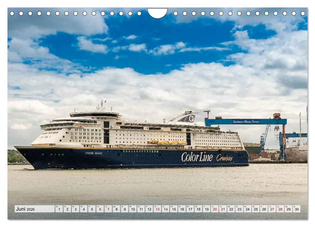 Bild: 9783457868409 | Kreuzfahrtschiffe 2026 (Wandkalender 2026 DIN A4 quer), CALVENDO...