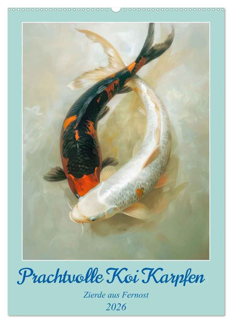 Cover: 9783516268409 | Prachtvolle Koi Karpfen Zierde aus Fernost (Wandkalender 2026 DIN...