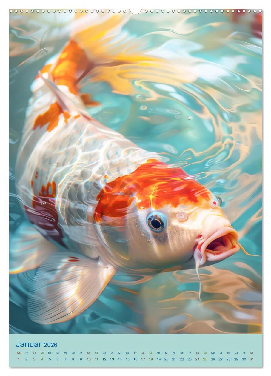 Bild: 9783516268409 | Prachtvolle Koi Karpfen Zierde aus Fernost (Wandkalender 2026 DIN...