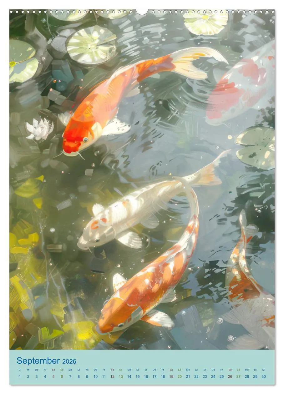 Bild: 9783516268409 | Prachtvolle Koi Karpfen Zierde aus Fernost (Wandkalender 2026 DIN...