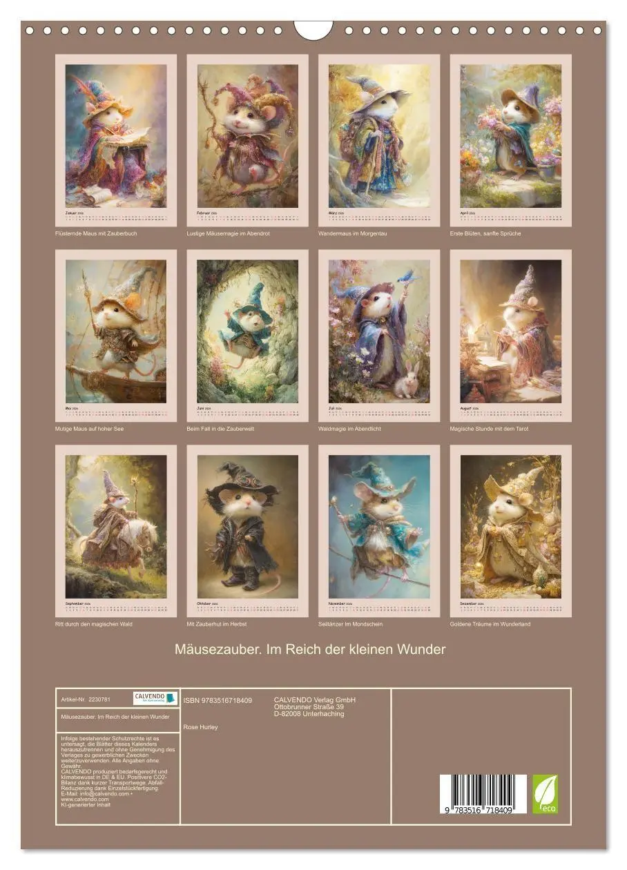 Bild: 9783516718409 | Mäusezauber. Im Reich der kleinen Wunder (Wandkalender 2026 DIN A3...