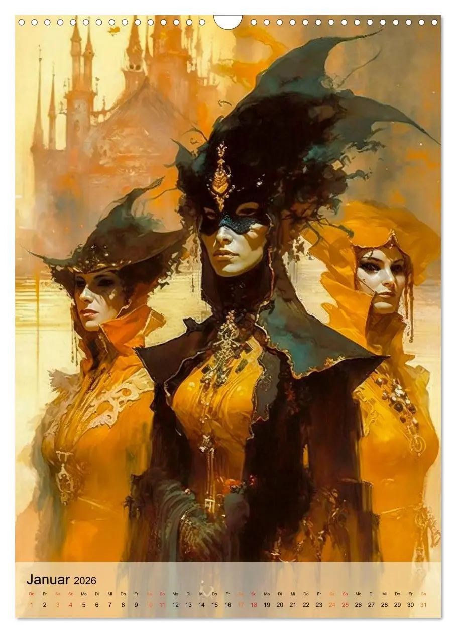 Bild: 9783516328509 | Venedig Karneval (Wandkalender 2026 DIN A3 hoch), CALVENDO...