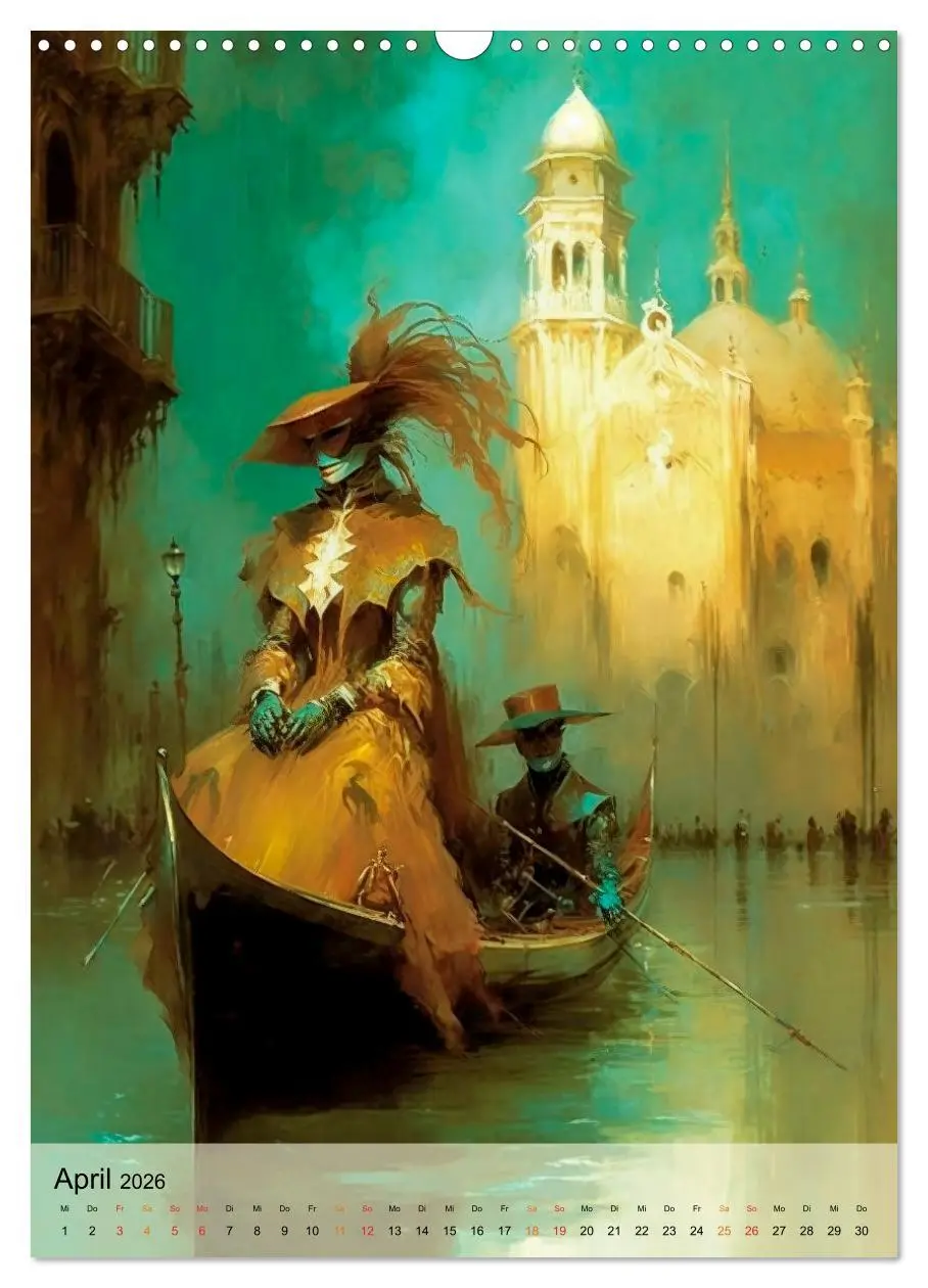 Bild: 9783516328509 | Venedig Karneval (Wandkalender 2026 DIN A3 hoch), CALVENDO...