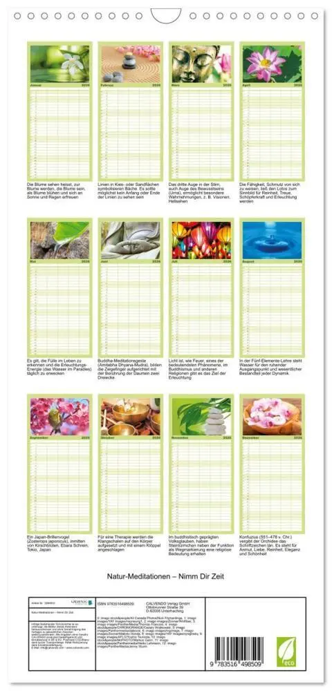 Bild: 9783516498509 | Familienplaner 2026 - Natur-Meditationen - Nimm Dir Zeit mit 5...