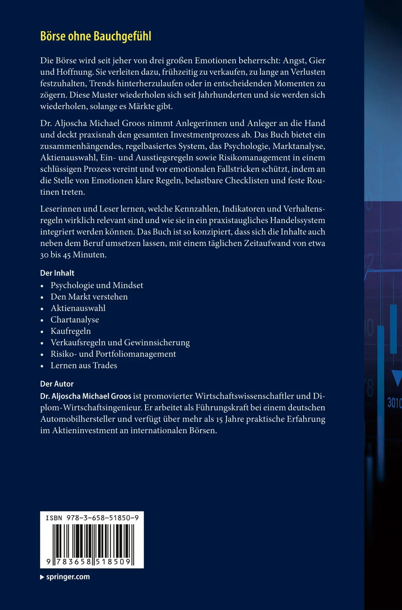 Rückseite: 9783658518509 | Börse ohne Bauchgefühl | Aljoscha Michael Groos | Taschenbuch | xvii