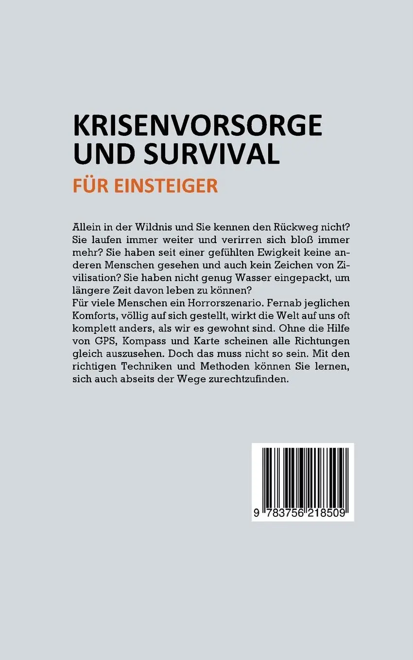 Rückseite: 9783756218509 | Krisenvorsorge und Survival für Einsteiger | Jonas Sandersfeld | Buch