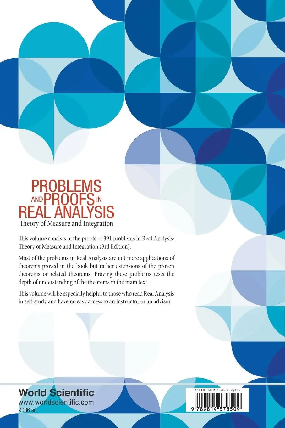 Rückseite: 9789814578509 | PROBLEMS AND PROOFS IN REAL ANALYSIS | Yeh J | Taschenbuch | Englisch