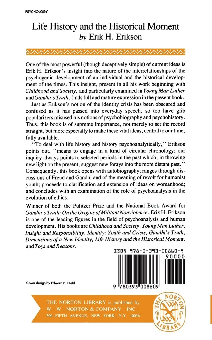 Rückseite: 9780393008609 | Life History and the Historical Moment | Diverse Presentations | Buch