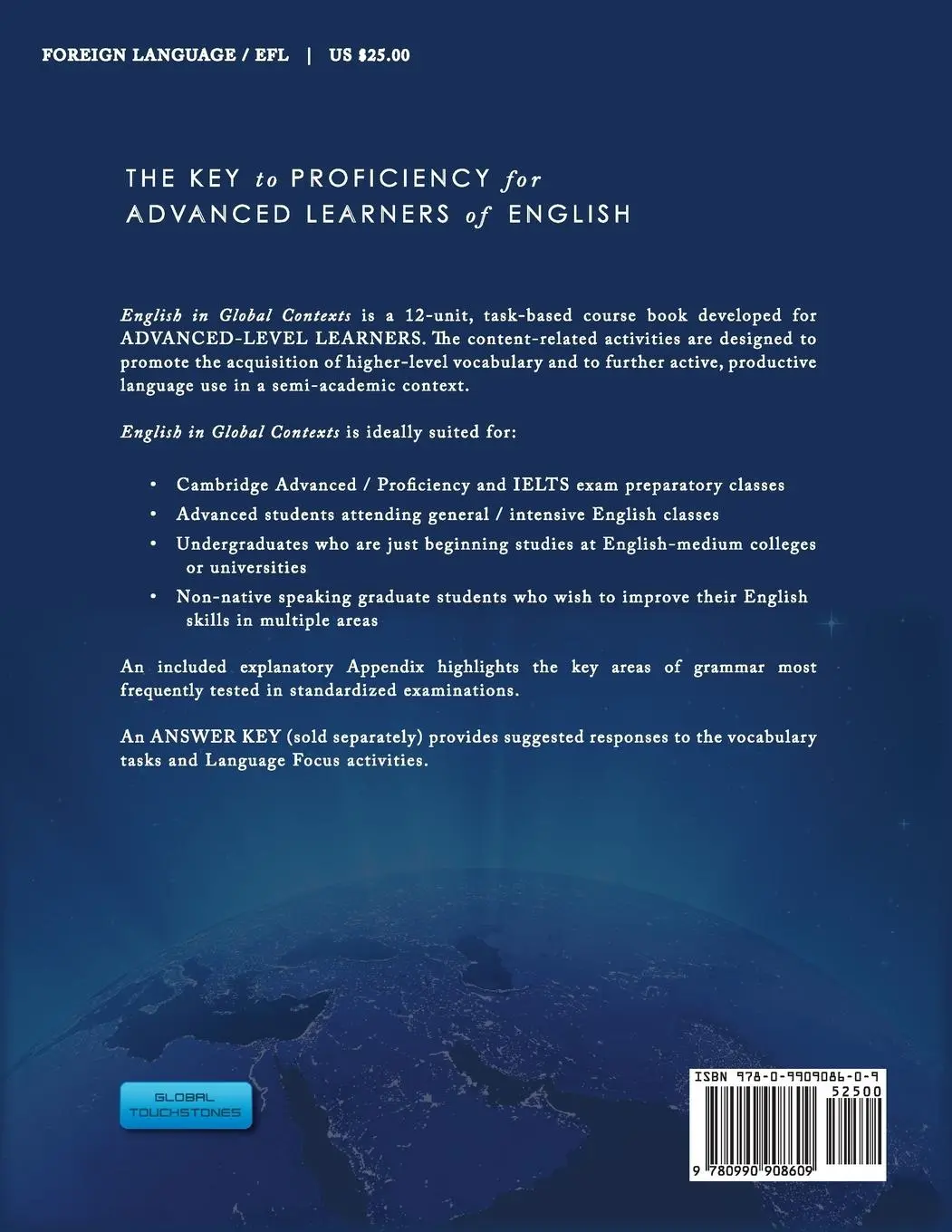 Rückseite: 9780990908609 | English in Global Contexts | Proficiency Tasks for Aspiring Learners