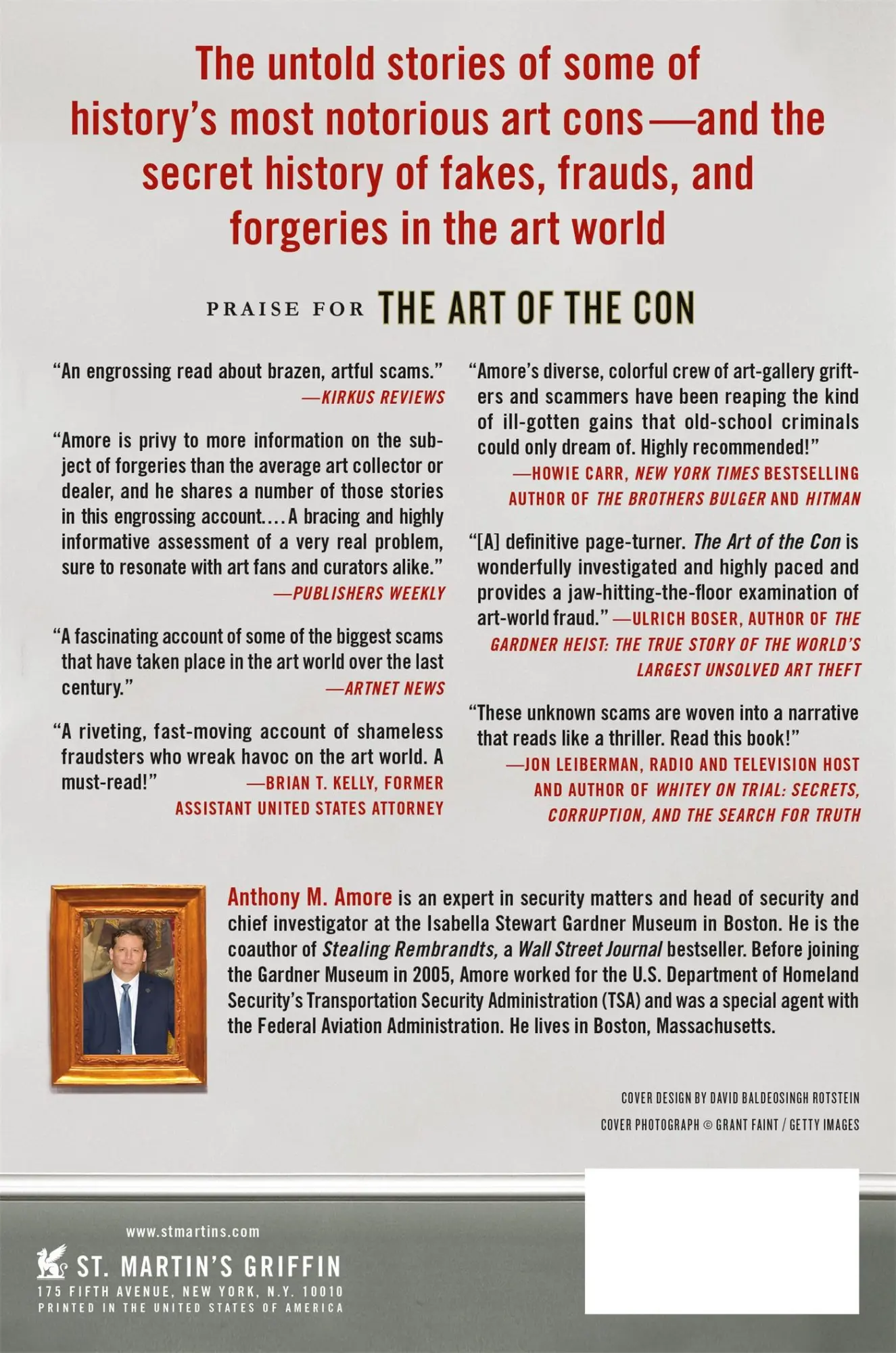 Rückseite: 9781250108609 | The Art of the Con | Anthony M. Amore | Taschenbuch | Englisch | 2016
