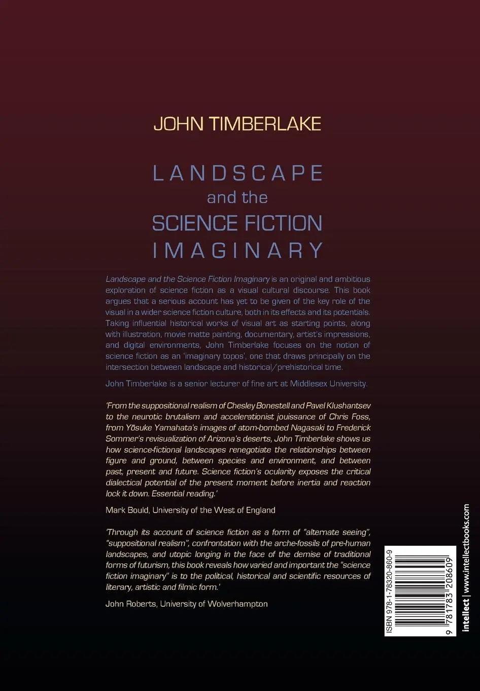 Rückseite: 9781783208609 | Landscape and the Science Fiction Imaginary | John Timberlake | Buch