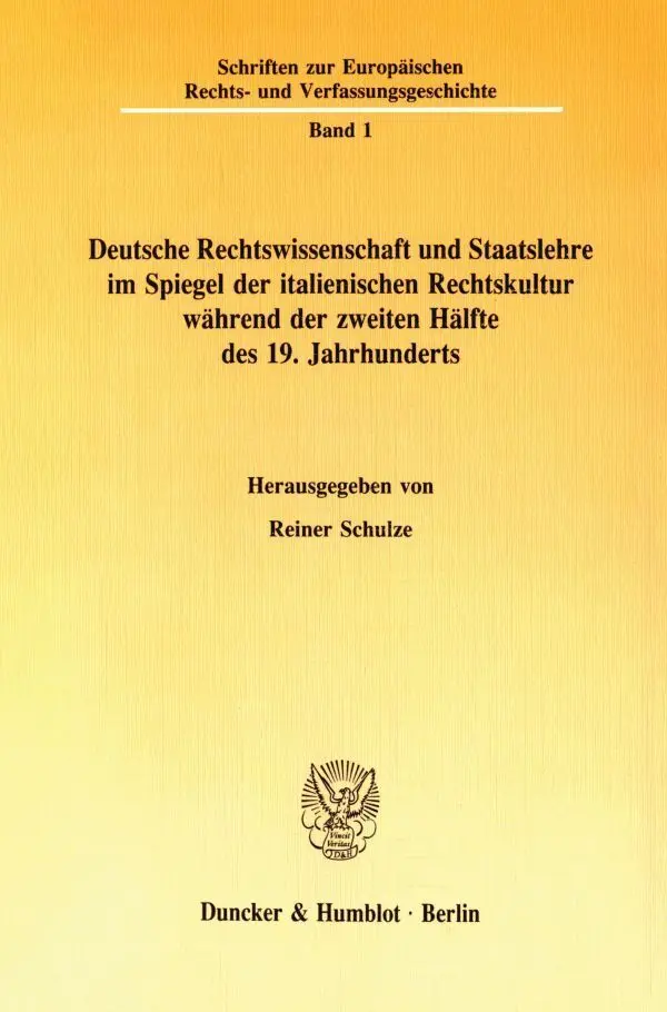 Cover: 9783428068609 | Deutsche Rechtswissenschaft und Staatslehre im Spiegel der...