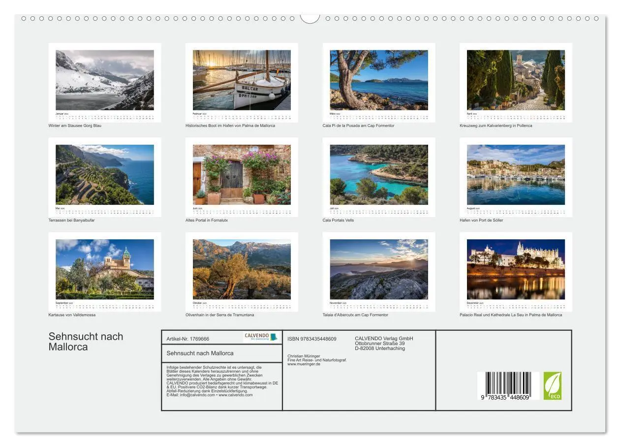 Bild: 9783435448609 | Sehnsucht nach Mallorca (hochwertiger Premium Wandkalender 2025 DIN...