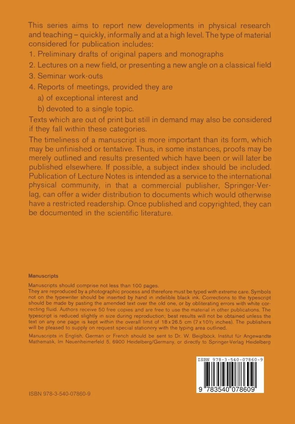 Rückseite: 9783540078609 | Lectures on Geometric Quantization | D. J. Simms (u. a.) | Taschenbuch