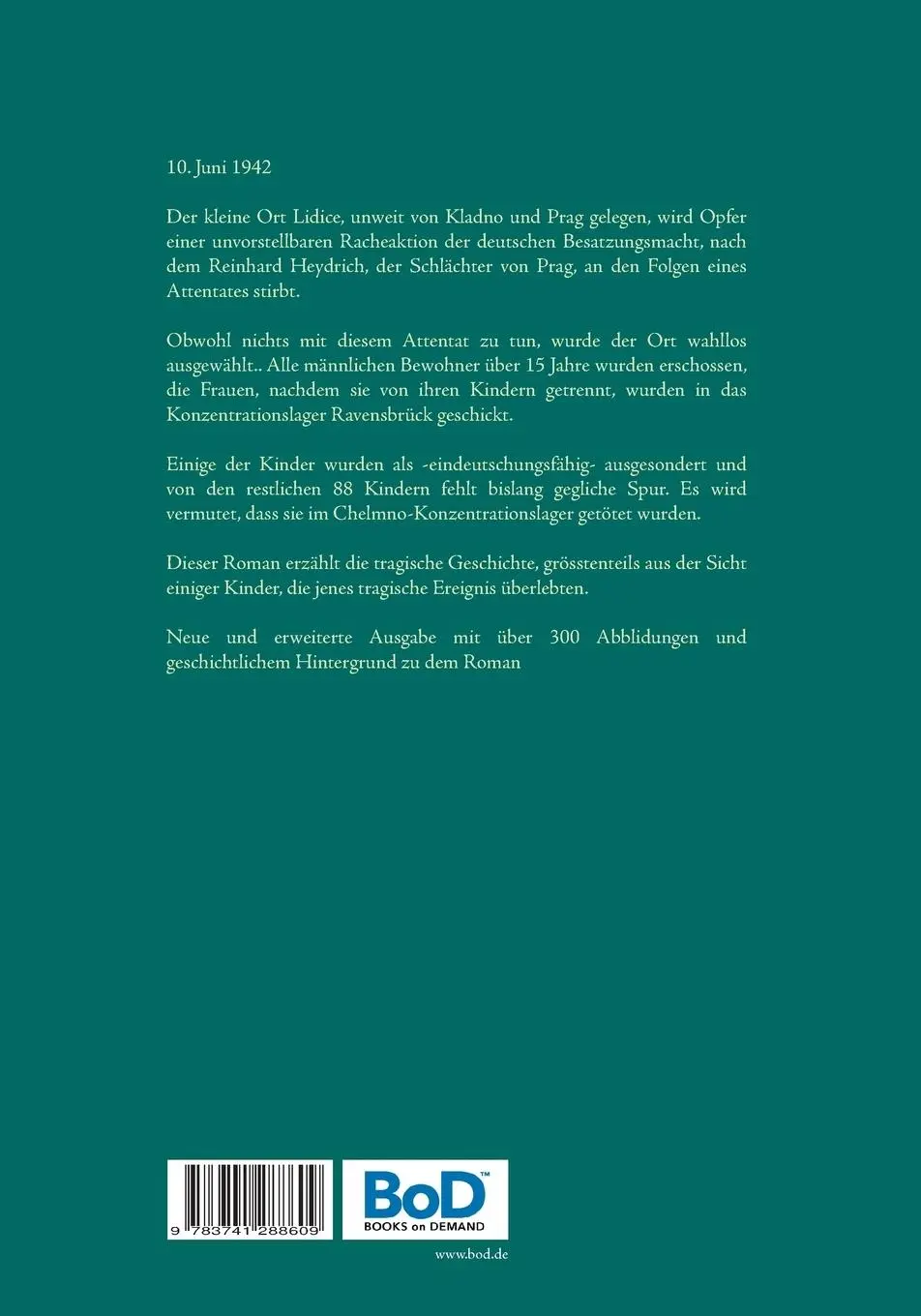 Rückseite: 9783741288609 | 88 Seelen oder die Kinder von Lidice | Stephan D. Yada-Mc Neal | Buch