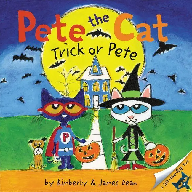 Cover: 9780062198709 | Pete the Cat: Trick or Pete | A Halloween Lift-The-Flap Book for Kids