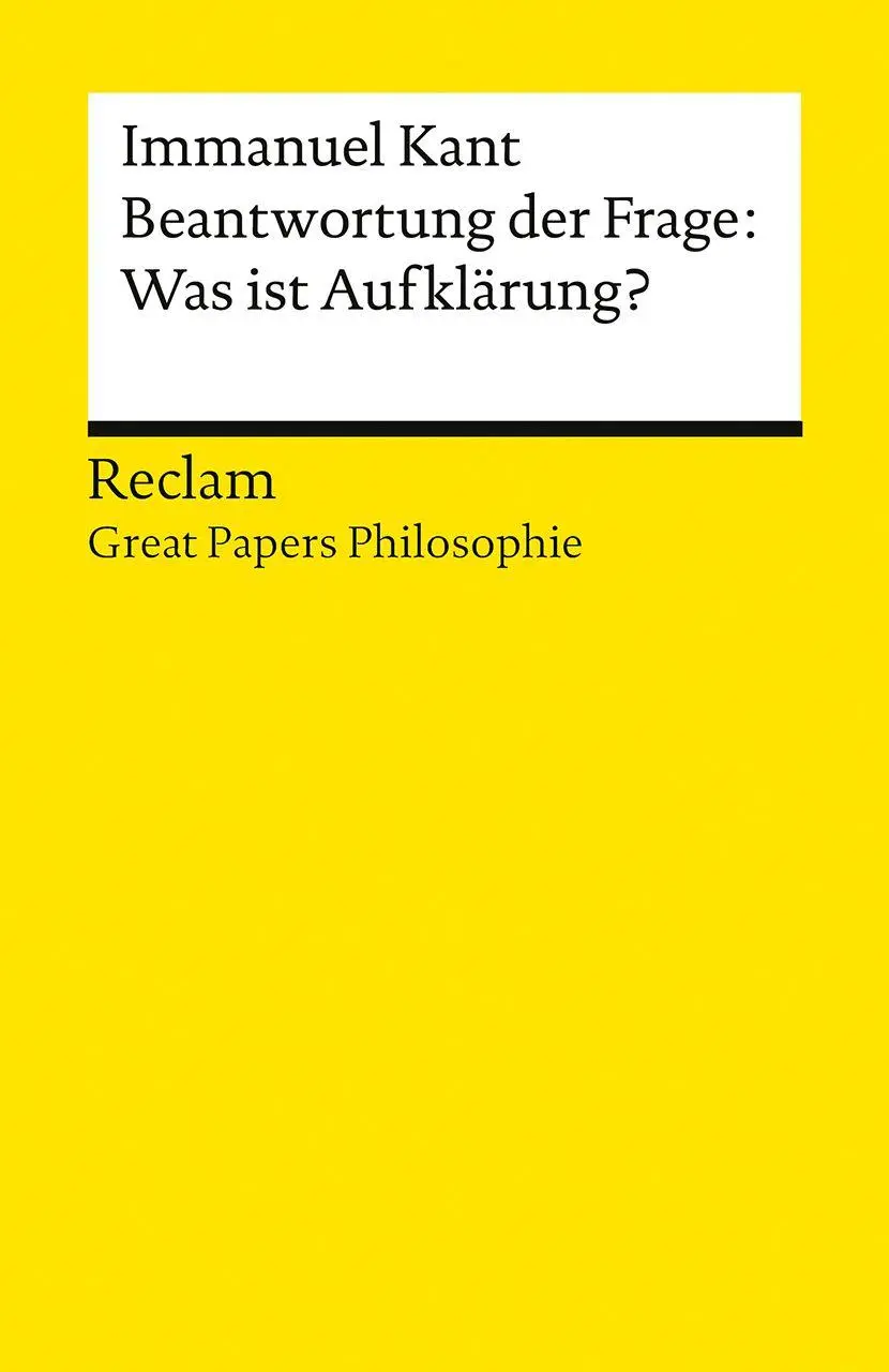 Cover: 9783150148709 | Beantwortung der Frage: Was ist Aufklärung? | Immanuel Kant | Buch