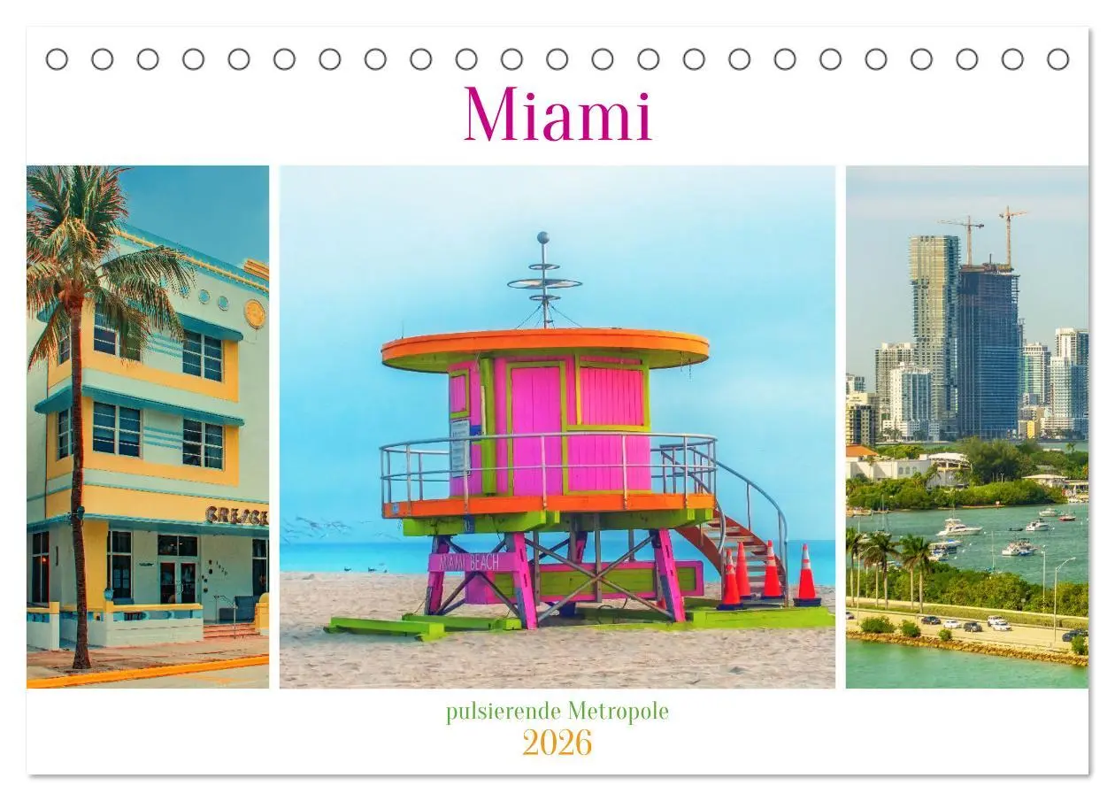 Cover: 9783457388709 | Miami - pulsierende Metropole (Tischkalender 2026 DIN A5 quer),...