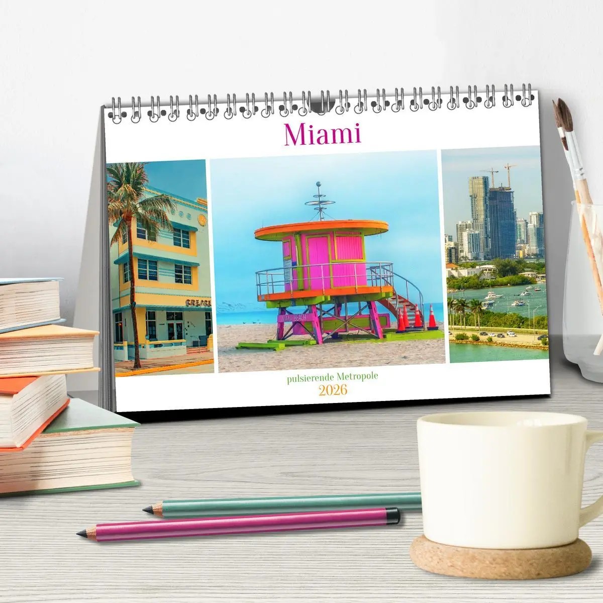 Bild: 9783457388709 | Miami - pulsierende Metropole (Tischkalender 2026 DIN A5 quer),...