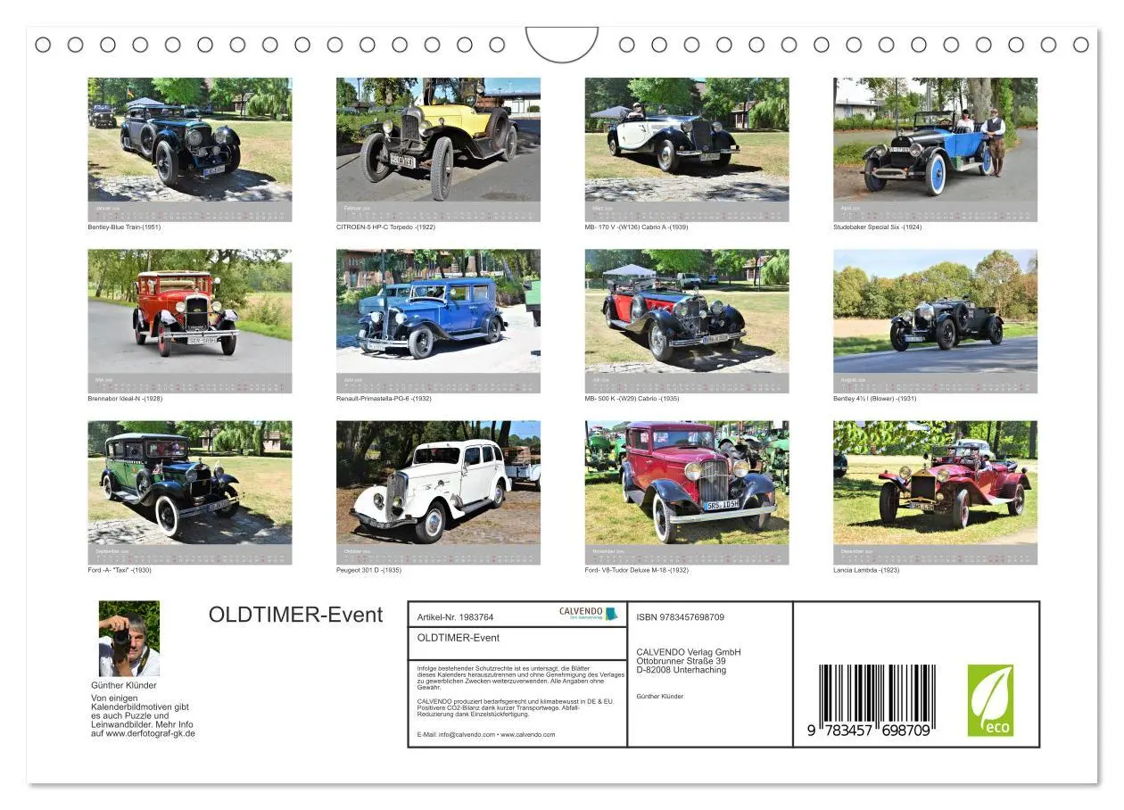 Bild: 9783457698709 | OLDTIMER-Event (Wandkalender 2026 DIN A4 quer), CALVENDO...