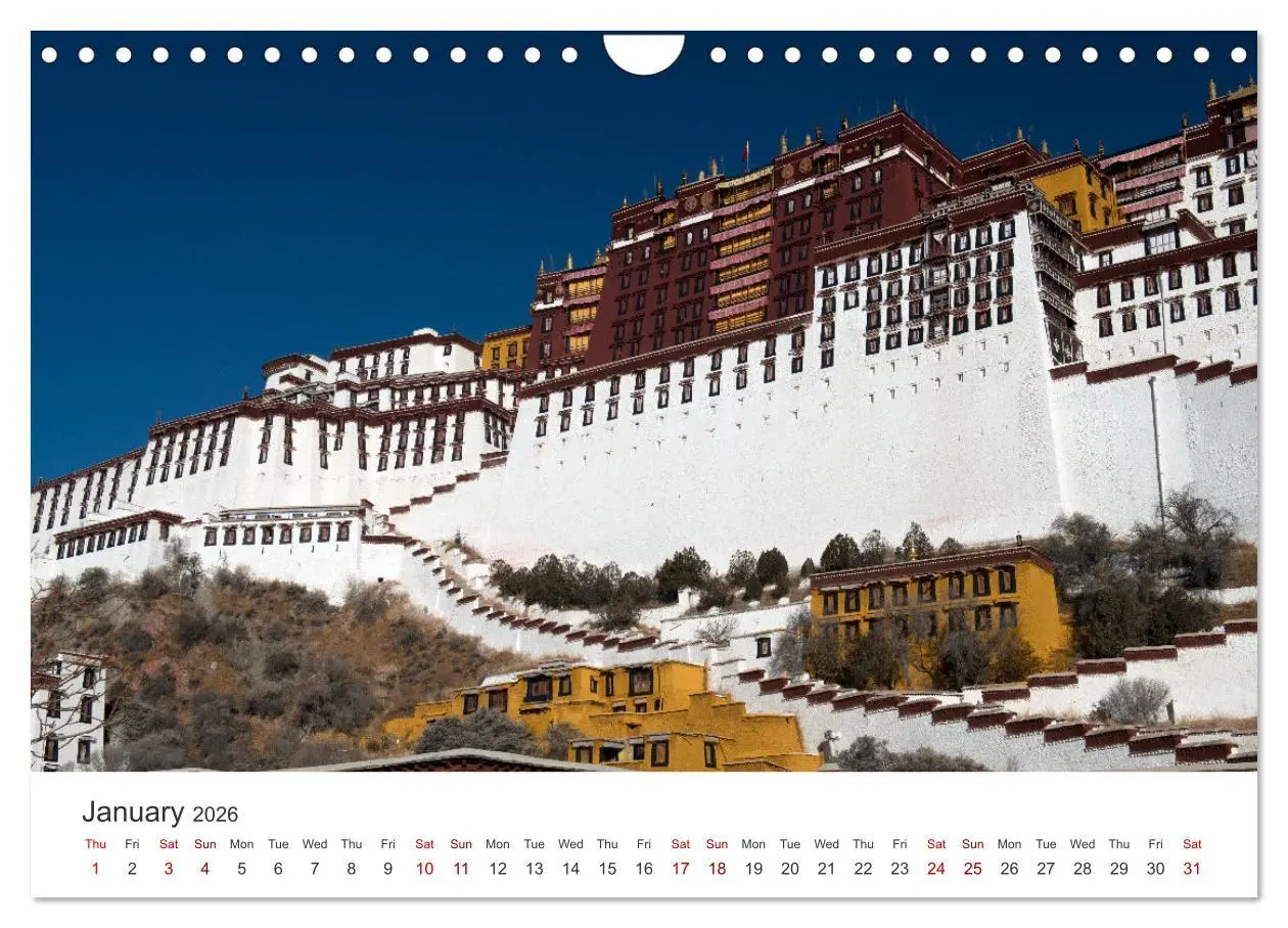 Bild: 9783516548709 | Tibet Monastery and landscapes (Wall Calendar 2026 DIN A4...