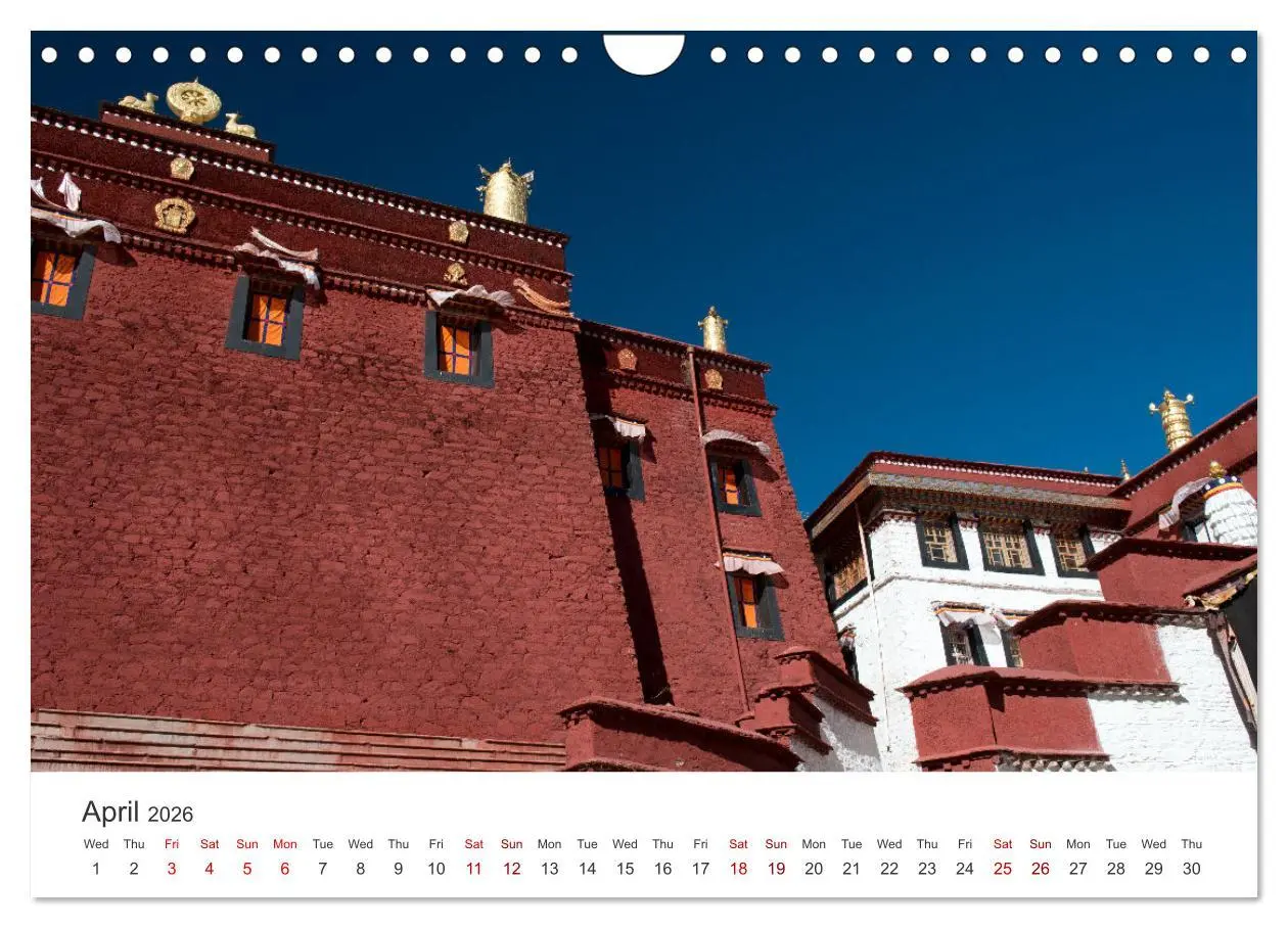 Bild: 9783516548709 | Tibet Monastery and landscapes (Wall Calendar 2026 DIN A4...