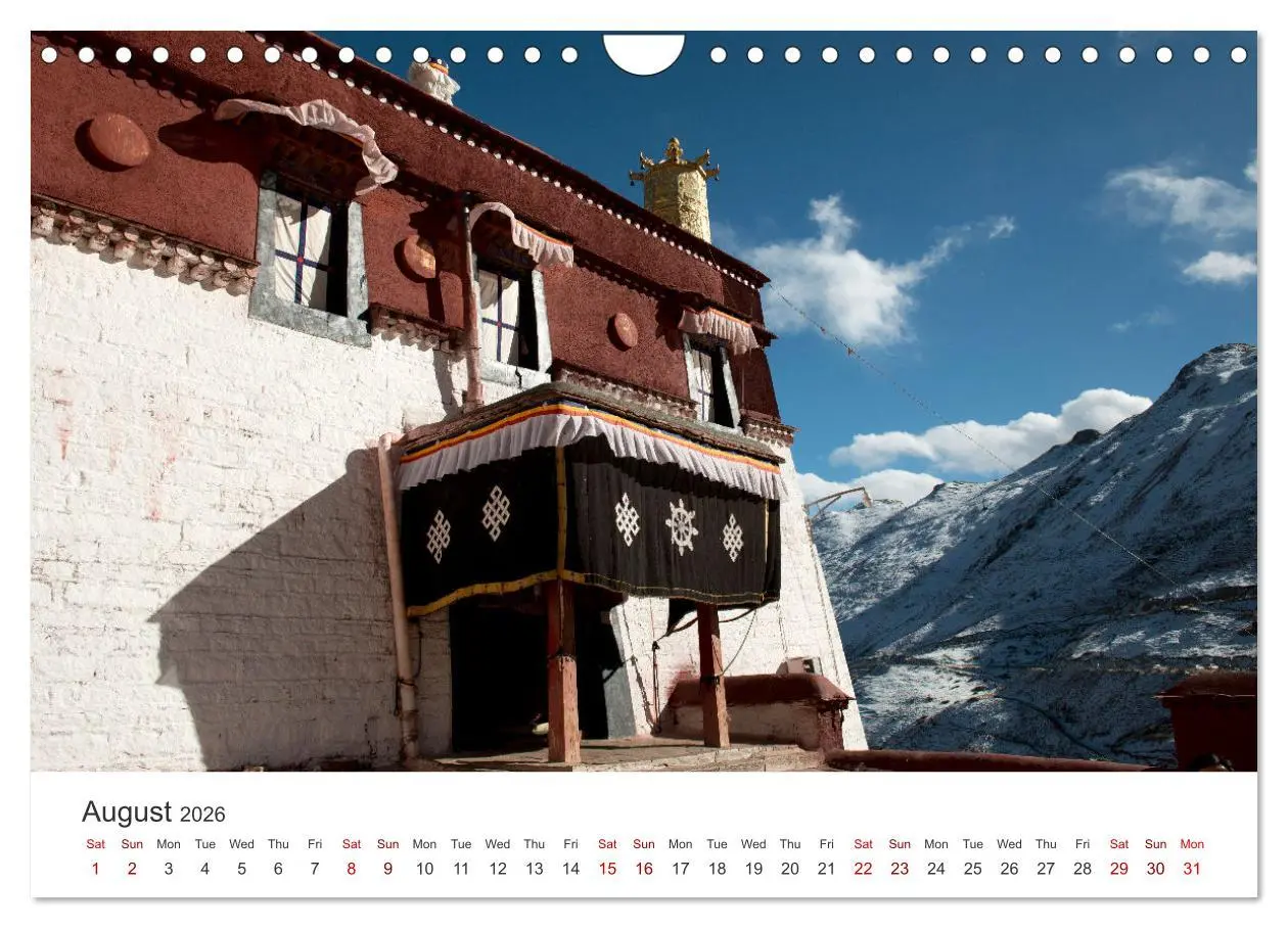 Bild: 9783516548709 | Tibet Monastery and landscapes (Wall Calendar 2026 DIN A4...