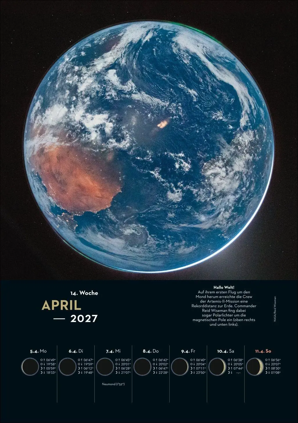 Bild: 9783840038709 | KOSMOS Himmelsjahr Wochen-Kulturkalender 2027 - Der Wandkalender...