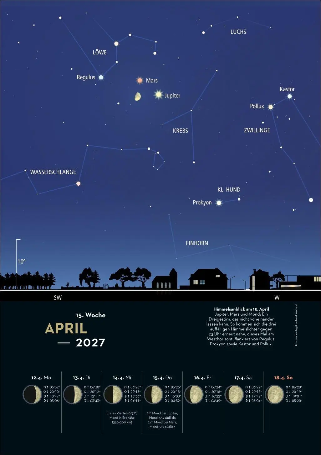 Bild: 9783840038709 | KOSMOS Himmelsjahr Wochen-Kulturkalender 2027 - Der Wandkalender...