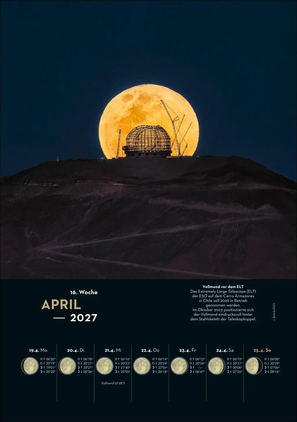 Bild: 9783840038709 | KOSMOS Himmelsjahr Wochen-Kulturkalender 2027 - Der Wandkalender...