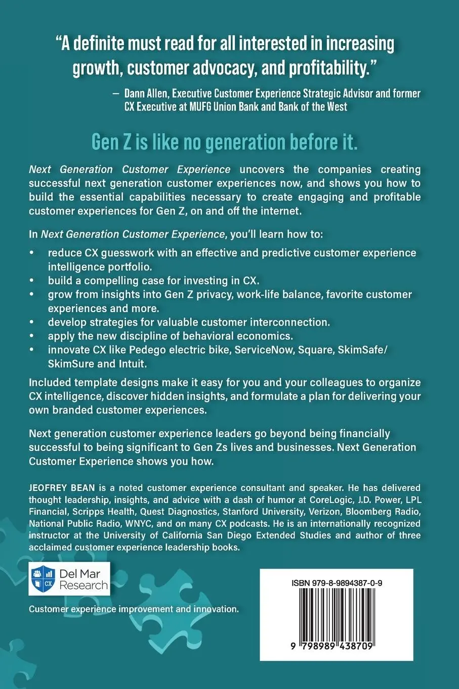 Rückseite: 9798989438709 | Next Generation Customer Experience | Jeofrey Bean (u. a.) | Buch