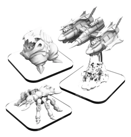 Cover: 875582028809 | Belcher, LTA Fighter, Dire Ant – Monsterpocalypse Elite Destroyers...