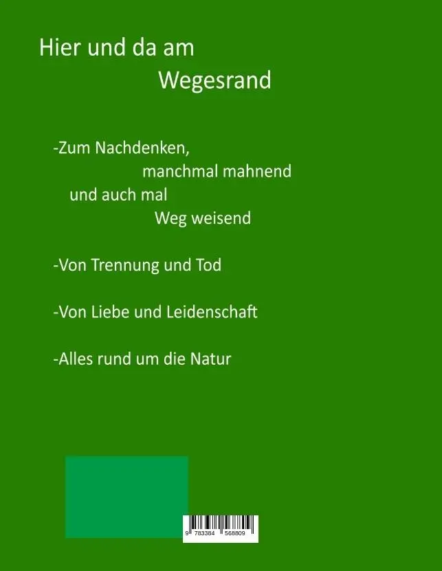 Rückseite: 9783384568809 | Hier und da am Wegesrand | Andrea Wendeln | Taschenbuch | 68 S. | 2025