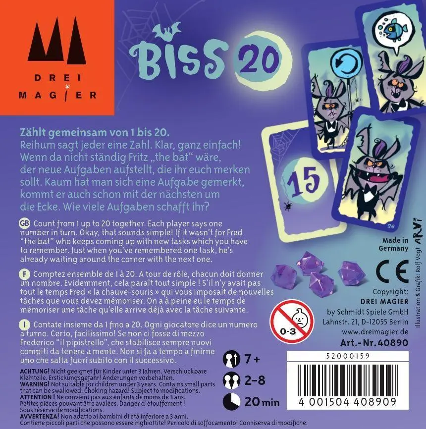 Bild: 4001504408909 | Biss 20. Drei Magier® Kartenspiel | Lena Burkhardt | Spiel | 40890