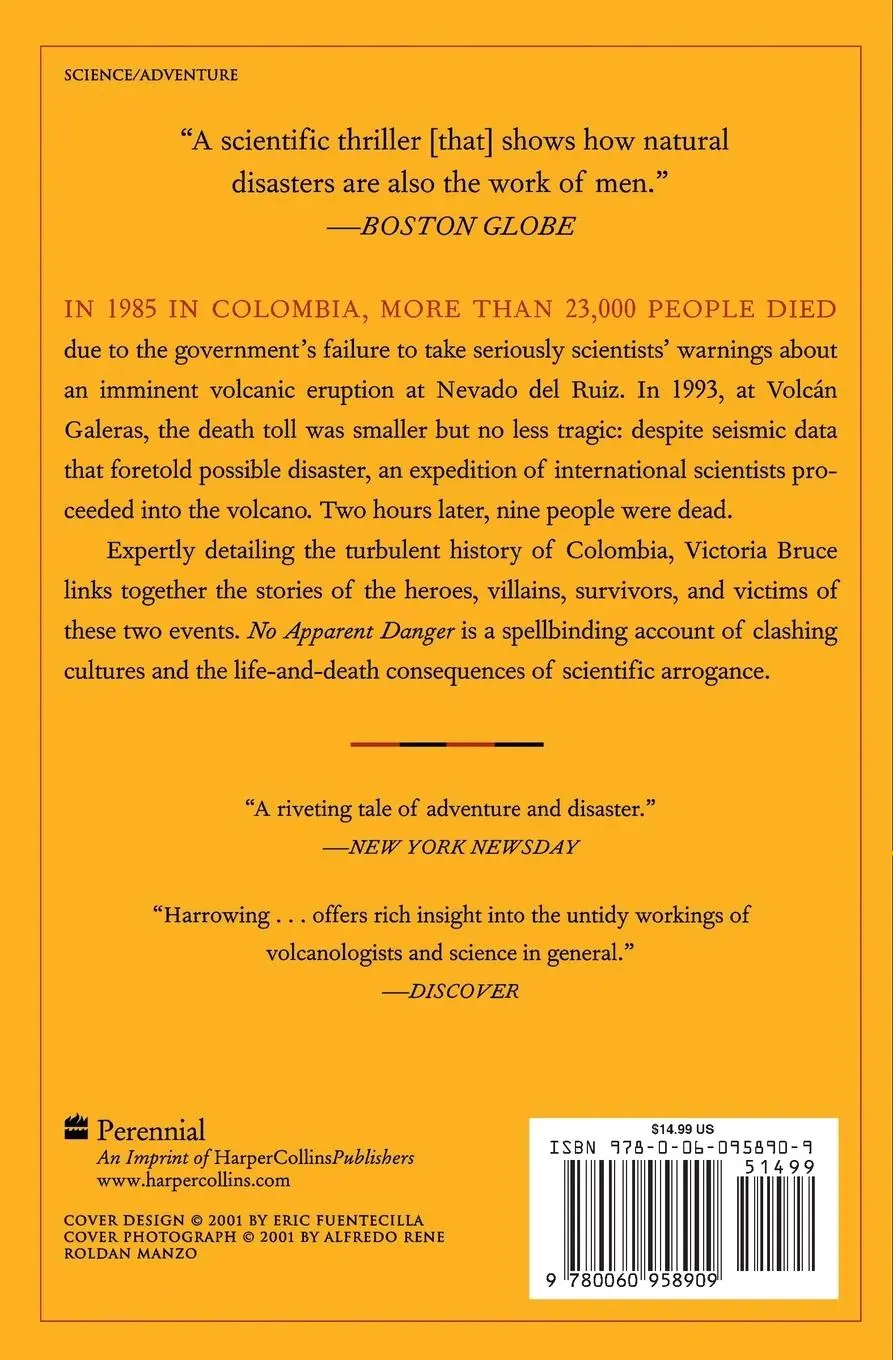 Rückseite: 9780060958909 | No Apparent Danger | Victoria Bruce | Taschenbuch | Englisch | 2002
